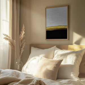 Tablou înramat „Black and White Golden Night” de Alyson Storms