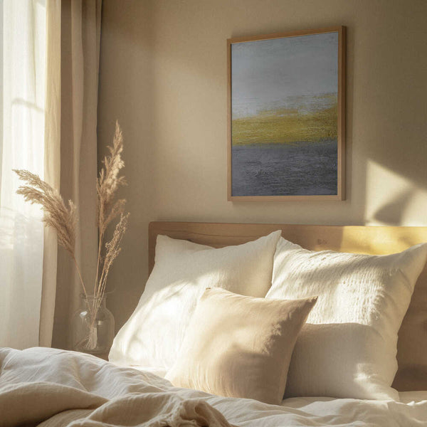 Tablou înramat „Gray and Gold” de Alyson Storms