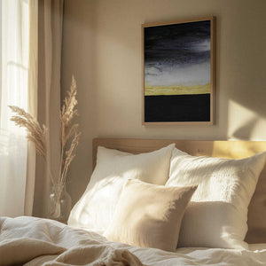 Tablou înramat „Noir and Gold” de Alyson Storms