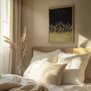 Tablou înramat „Starry Golden Night” de Alyson Storms