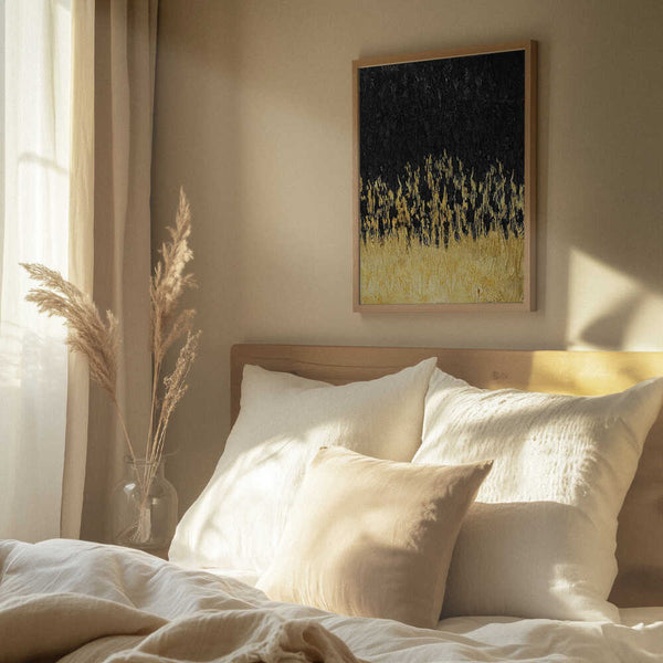 Tablou înramat „Starry Golden Night” de Alyson Storms