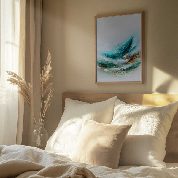 Tablou înramat „Waves Into the Trees” de Alyson Storms