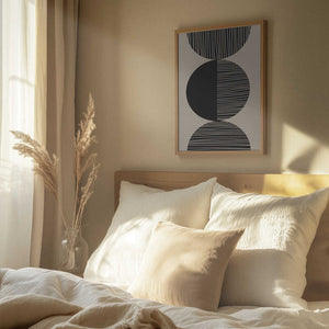 Tablou înramat „Black Circle Art” de Melloi Art Prints