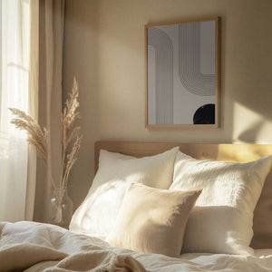 Tablou înramat „Black Minimal Line Art” de Melloi Art Prints
