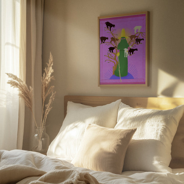 Tablou înramat „Holy Woman Herder” de Jota de jai