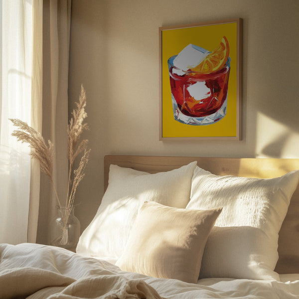 Tablou înramat „Negroni On Sunshine” de Alice Straker