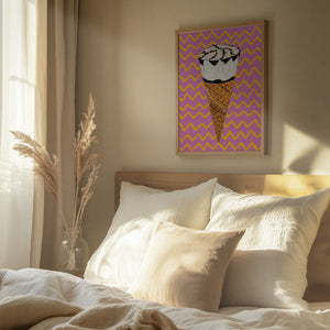 Tablou înramat „Cornetto Pink” de Alice Straker