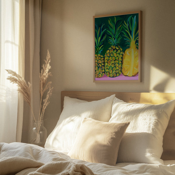 Tablou înramat „Pineapples” de Alice Straker