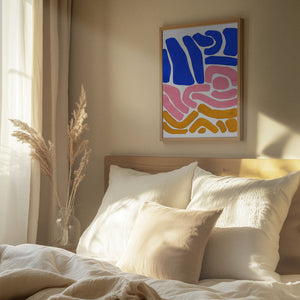 Tablou înramat „Pastel Tribal Maze” de Ejaaz Haniff
