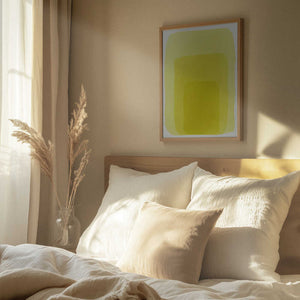 Tablou înramat „Yellow Watercolor Shapes #1” de jay stanley