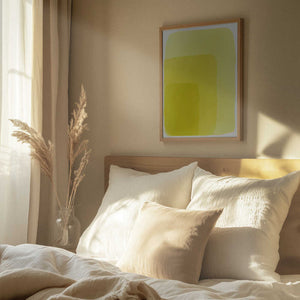 Tablou înramat „Yellow Watercolor Shapes #2” de jay stanley