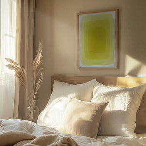 Tablou înramat „Yellow Watercolor Shapes #3” de jay stanley