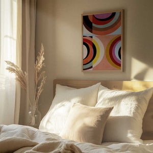 Tablou înramat „Warm Colors Bauhaus Geometry3” de Ana Rut Bre