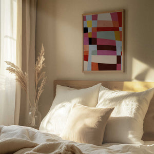 Tablou înramat „Warm Colors Bauhaus Geometry4” de Ana Rut Bre