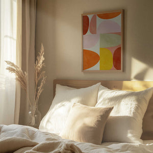 Tablou înramat „Warm Pastel Geometry” de Ana Rut Bre