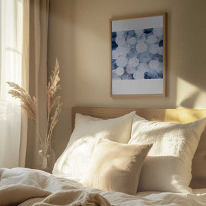 Tablou înramat „Blue Bubbles” de Louise van Terheijden