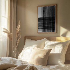 Tablou înramat „Black And Gray Lines Creating A Grid Pattern” de Shot by Clint