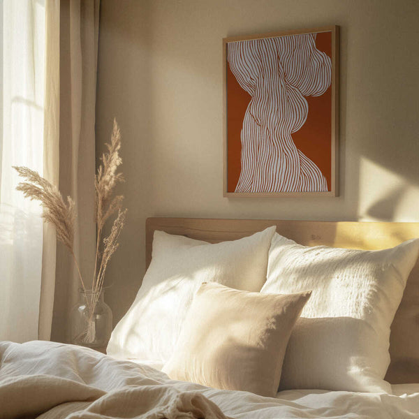 Tablou înramat „Curved Line Dance” de Treechild