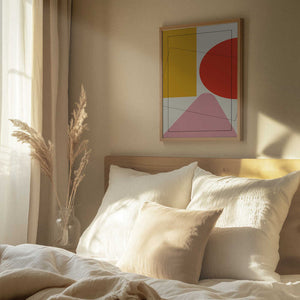 Tablou înramat „Four Triangles” de Oju Design