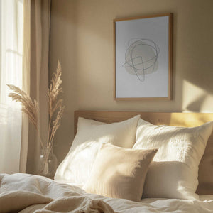 Tablou înramat „Beige Circles” de Oju Design