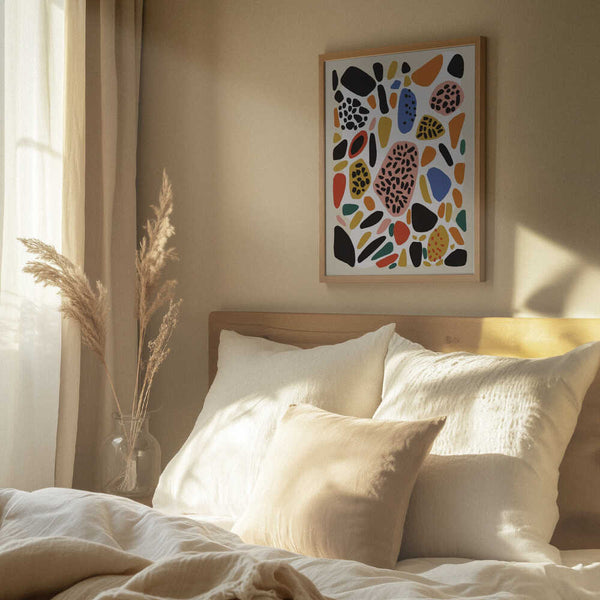 Tablou înramat „Vibrant Pebble Mosaic” de Treechild