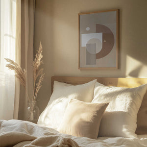 Tablou înramat „Neutral Semicircles Poster” de Elena Ristova