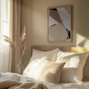 Tablou înramat „Geometric Beige art” de Elena Ristova