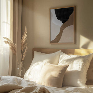 Tablou înramat „Abstract Beige and Brown Art” de Elena Ristova