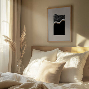 Tablou înramat „Monochrome Waves” de Elena Ristova