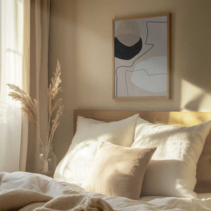 Tablou înramat „Organic Shapes &amp; Lines Painting” de Elena Ristova