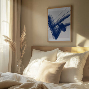Tablou înramat „ Bold Blue Brushstrokes” de Elena Ristova