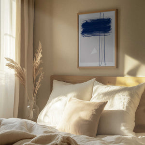 Tablou înramat „Bold Blue Brushstrokes” de Elena Ristova
