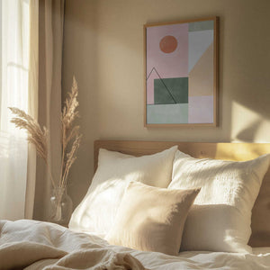 Tablou înramat „Pastel Tones With Minimalist Shapes” de Elena Ristova