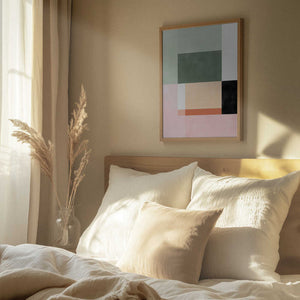 Tablou înramat „Abstract Composition With Geometric Shapes” de Elena Ristova