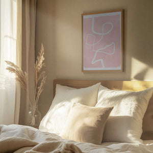 Tablou înramat „Blush Flow Lines” de Elena Ristova