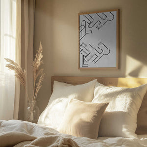 Tablou înramat „Geometric Echoes” de Elena Ristova