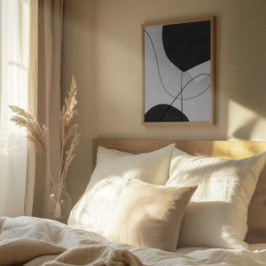 Tablou înramat „Monochrome Flow” de Elena Ristova