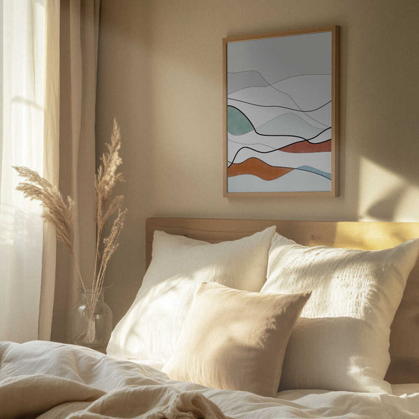 Tablou înramat „Flowing Horizons” de Elena Ristova