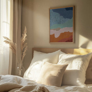 Tablou înramat „Colorful Flowing Shapes” de Elena Ristova