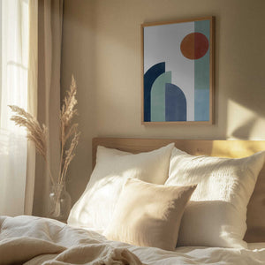 Tablou înramat „Geometric Shapes With A Minimalist Design” de Elena Ristova