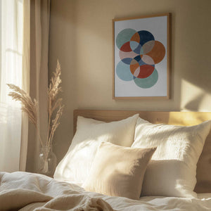 Tablou înramat „Colorful Overlapping Circles” de Elena Ristova