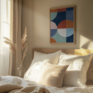 Tablou înramat „Geometric Shapes With Bold Circles” de Elena Ristova