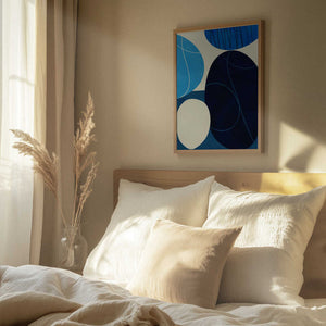 Tablou înramat „Shapes Play3 3blue” de Ana Rut Bre