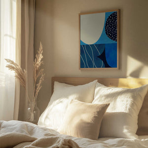 Tablou înramat „Shapes Play3 2blue” de Ana Rut Bre