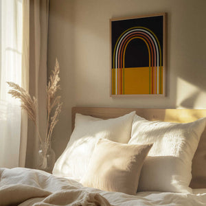 Tablou înramat „Geo Shapes Fall 21 Rainbow Arc” de Ana Rut Bre
