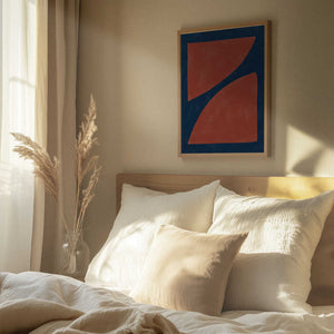 Tablou înramat „Crimson Curve Dance” de Elena Ristova