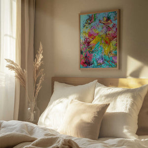 Tablou înramat „Expressionist Colorful Abstract” de Dorothy Fagan