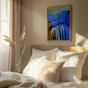 Tablou înramat „Blue Cascade Dreams” de Dorothy Fagan