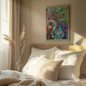 Tablou înramat „Pink Blossoms Abstract” de Dorothy Fagan