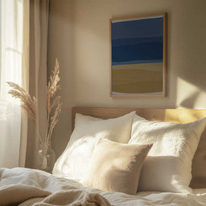 Tablou înramat „Modern Blue and Brown” de Orara Studio